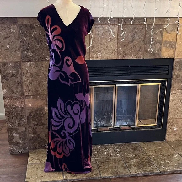 $525 Johnny Was Toto Bias Maxi Dress Size Small - CHECK OUT JOHNNY WAS WEBSITE - Picture 2 of 7